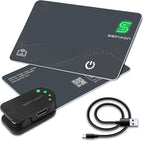 Wallet Finder RFID Blocking Card IP68 Item Tracker Works with Apple Find My APP & Network with Recharge Clip (iOS Only)