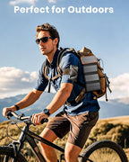 Hiluckey Solar Charger 25000mAh, Outdoor USB C Portable Power Bank with 4 Solar Panels, 3A Fast Charge External Battery Pack with 3 USB Outputs Compatible with Smartphones, Tablets, etc.