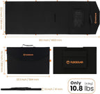 FlexSolar 120W Foldable Solar Panels Chargers 20v-28v DC Output IP65 Waterproof Power Outage Emergency Portable Panels Camping Home RV for Solar Power Station Generators Battery Packs