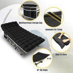 YELLOW JACKET Folding Camping Cot for Adults,600LBS Max Load,28" Wide Sleeping Cot with Removable Thick Mattress Portable Foldable Camping Bed with Carry Bag for Camp,Home,Office,Travel,Black