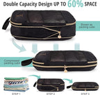 Expandable Compression Packing Cubes for Suitcases,6 Set Lightweight Compressible Travel Packing Organizer for Carry on Suitcase,Organizer Bags Set as Travel Essentials for Women