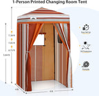 EAGLE PEAK Flex Ultra Compact 4x4 Pop-up Canopy, Sun Shelter, Changing Room, Portable Privacy Canopy Cabana for Pool, Fashion Photoshoots, or Camping, Red Stripe