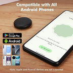 Android Air Tracker 4 Pack, Bluetooth Tracker for Android, Works with Google Find My Device App, Smart Item Locator for Keys, Wallet, Luggage, Bags - 2 White & 2 Black, Includes 2 CR2032 Batteries