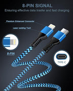 USB C to Lightning Cable 4Pack/10ft, Apple Certified Powerline C-Type Charger Cord Fast Charging Original Lighting Wire for iPhone 14 13 13 Pro 12 Pro Max 11 XR 8 Plus, AirPods, Power Delivery Speedy