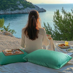 Small Gel Memory Foam Camping Pillow Travel - Contoured Support -Compressible Pillow Ideal for Backpacking, Camping, Travel, Car, Airplane,Office Nap