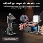 SMALLRIG Power Bank Holder, Power Bank Clamp Mount for Camera, Compatible with Width Range 2.1"–3.3" and Thickness Range 0.6"–1" Power Banks2790