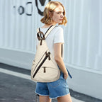 KL928 Canvas Sling Bag - Small Crossbody Backpack Shoulder Casual Daypack Rucksack for Men Women(Large Version)