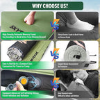 4" Thick Self Inflating Sleeping Pad with 13R Memory Foam, 78" x 29" Camping Mattress with Pump Sack, Portable Roll Up Bed, Inflatable Outdoor Mat for Rooftop Tent Car Truck Van, 4 Season