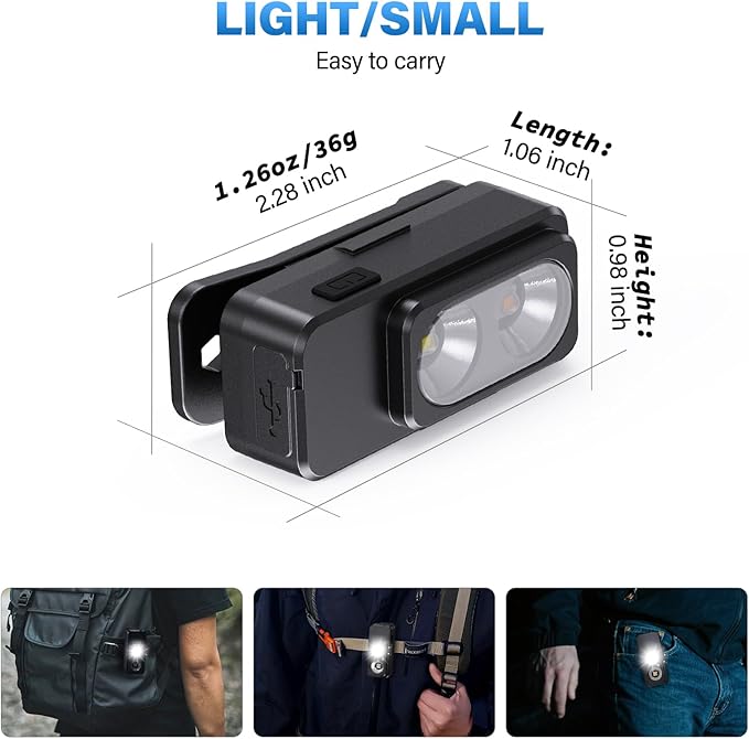 Headlamp Rechargeable 2PCS，Super Bright Motion Sensor Head Lamp with 8 Modes ，Head Lights for Forehead with Clip & Magnetic， IPX7 Waterproof Head Flashlight for Camping, Hunting，Hard Hat