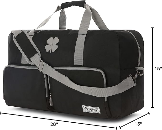 Lucky Travel Duffel Bags 85L, Gym Bag, Travel Bag & Large Duffle Bag for Men, Foldable Overnight Weekender Bags for Women & Men with Adjustable Shoulder Strap, Black