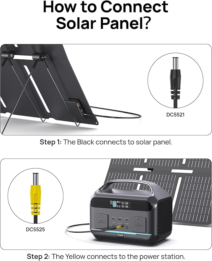 Portable Power Station with Solar Panel 100W, Solar Generator 1200W Peak, 576Wh LiFePO4 Battery with AC Outlets, 1.5Hour Fast Charging for Home & Emergency, Hurricane, CPAP