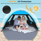 Venustas Beach Tent Sun Shelter for 3/4-5/6-7/8-10 Person, UPF 50+ UV Protection Beach Canopy, Lightweight and Easy Setup Cabana, Portable Shade Tent