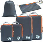 Cipway Compression Packing Cubes Set, Ultralight Expandable Travel Packing Organizers for Carry on Luggage (Grey 6pcs)