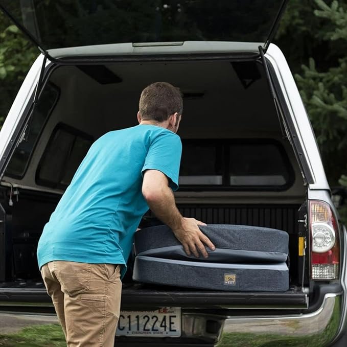 HEST Dually - Portable Camping Mattress, Enhanced Memory Foam, Double Mattress, Sleeps Two