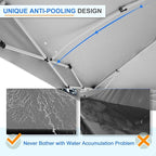 EAGLE PEAK Pop Up Canopy Tent with 1 Sidewall, Easy Setup Event Tent, Outdoor Sun Shade, Wheeled Carry Bag, Stakes and Guy Ropes, Instant Canopy 12x12, Black