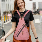 KL928 Canvas Sling Bag - Small Crossbody Backpack Shoulder Casual Daypack Rucksack for Men Women(Large Version)