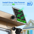 (3 Packs) 8W Solar Panel for Security Camera, Solar Panel for USB-C & Micro USB Ports Rechargeable Battery Security Camera, Solar Charger for Camera with 9.8FT Cable & 360°Angle Adjustment