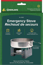 Coghlan's Emergency Stove - Lightweight, Portable Camping Stove for Backpacking, Survival, and Outdoor Cooking - Foldable Design with 24 Fuel Tablets Included (Compact for Travel and Storage)