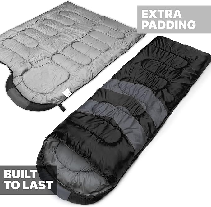 MalloMe Sleeping Bags for Adults Cold Weather & Warm - Backpacking Camping Sleeping Bag for Kids 10-12, Girls, Boys - Lightweight Compact Camping Essentials Gear Accessories Hiking Sleep Must Haves