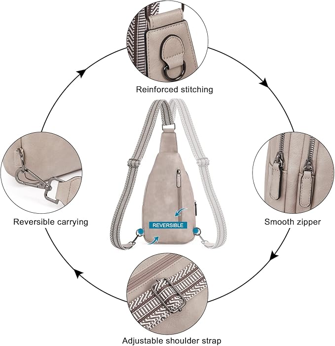 CLUCI Crossbody Bags for Women Men,Leather Sling Bag Cross Body Backpack for Woman Gifts for Women Birthday Unique