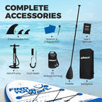 Quashley Inflatable Stand Up Paddle Board,10-11ft Inflatable Paddleboards 32/34 Inch Wide,All Around SUP for Beginners with Lightweight Paddle,Hand Pump,Backpack,Leash,Durable & Portable iSUP Board