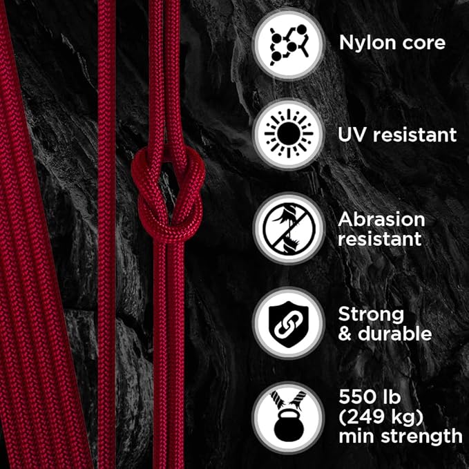 TECEUM 5/32" Paracord Rope 1000 – 1000ft / 200ft / 100ft / 50ft – Tactical Parachute Cord 4mm – 45+ Colors – Nylon String for Survival & Camping Gear – Stripe Cord for Survival – Utility Rope