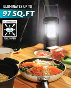 Lichamp 4 Pack LED Camping Lanterns, Battery Powered Camping Lights LED Collapsible Flashlight Portable Emergency Supplies Kit, A4GY