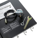 Barton Portable Propane 87,000-BTU Triple-Burner Outdoor Camp Stove Side Table Patio Cooking Wheel w/Regulator 4 Hook Utensil Holder