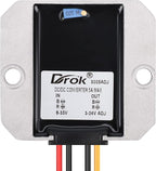 DROK Voltage Regulator 2pcs, DC to DC Buck Converter Adjustable 8-35V to 3-24V 5A, 24V to 12V Step Down Converter 12V Power Supply