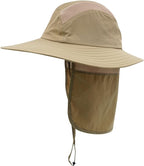 Home Prefer UPF 50+ Mens Wide Brim Fishing Hat with Neck Flap Sun Hat for Men Women Sun Protection Cap