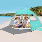 Venustas Beach Tent Sun Shelter for 3/4-5/6-7/8-10 Person, UPF 50+ UV Protection Beach Canopy, Lightweight and Easy Setup Cabana, Portable Shade Tent