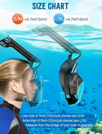 Zenoplige Full Face Snorkel Mask Adults,Dry-Top Snorkeling Gear with Camera Mount,Foldable 180-Degree Panoramic Scuba Mask for Snorkeling Diving Swimming Travel,Snorkel Mask Anti-Fog & Anti-Leak