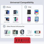 USB C Fast Charger 100W GaN 6 Port Type USB C Charging Station Hub Block Wall Charger Power Strip Adapter Plug Cube Brick 3 USB A for iPad iPhone16 15 14 13 12 11 Pro Max