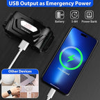 Yoobao Headlamp Rechargeable, LED Battery Display, 100000 Lumens Lightweight Bright HeadLamp, Zoomable, Motion Sensor, Emergency Power, Adjustable Head Flashlight for Adults Camping Hunting Hiking