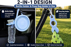 Blue Slow Feeder Travel Dog Bowl Set | 30oz Stainless Steel + 20oz Collapsible Silicone Dish | Water Bottle Holder| Non-Slip, Anti-Choking, BPA-Free | We Give Back