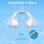 Portable Neck Fan, 8000mAh 18Hrs Long-Lasting, Hands Free 360° Cooling, 3-Speed LED Display, Adjustable to Wear, Quiet Rechargeable Personal Fans for Office/Travel/Outdoor Gift for Women Men