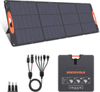 N-Type 16BB 200W Portable Solar Panel for EF/Jackery/Bluetti/Anker Power Station 20V Foldable Solar Panel 25% High Efficiency IP68 Waterproof for Outdoor Trip RV Camping Blackout Off Grid