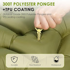 Self Inflating Sleeping Pad for Camping, Portable 4" Extra-Thick Camping Cots for Adults with Pillows & Built-in Foot Pump, Ultralight Camping Mattress for Tent Hiking Essentials Gear (Green, Single)