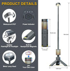 Camping Lantern Rechargeable, Telescoping-Camping-Lights, 10500mAh Capacity Battery Powered,Outdoor-Lantern for Hiking/Adventure/Power Outages, IPX7 Water Resistant(Dark Grey)