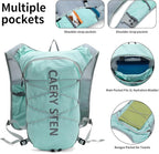 Carey STEN Hydrated Backpack, Running Vest, paired with a 1.5L Water Bag Hiking Backpack, Suitable for Running, Hiking, Marathon, and Both Men and Women
