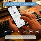 RingConn Gen 2, World’s First Smart Ring with Sleep Apnea Monitoring, No APP Subscription, 12-Day Battery Life, Stress/Heart Rate/Women's Health Tracker, Android & iOS Compatible (Silver, Size 13)
