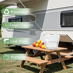 4 Pack Collapsible Water Jugs, 1.3/2.6 Gallon - Freezable, BPA Free Clear Plastic Water Bag with Handle for Outdoor, Camping, Emergency, Hiking - Leakproof Collapsible Water Container Bags(4 x 10L)