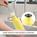 Bambaw 750 ml Stainless Steel Sports Bottle, Yellow Sports Bottle, Non-Insulated Water Bottle, 750 ml Reusable, Hiking Bottle – Imperial Yellow