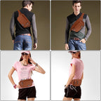 CXWMZY Fanny Packs For Women & Men Waist Pack Hip Bum Bag with Multi-Pockets Large Capacity Waterproof Casual Bum Bag for Disney Traveling Casual Cycling Running Hiking (Brown1)