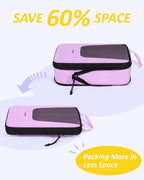 BAGSMART Compression Packing Cubes for Travel, 6 Set/5 Set/4 Set, Compression Suitcase Organizer Bags Set for Suitcases Travel Essentials, Lightweight Packing Organizers