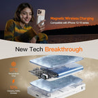 2025 Latest Portable Charger, 16800mAh Magnetic 15W Wireless Power Bank with 2 Built in Cables, LED Display Battery Pack Travel Essentials for iPhone 17/16/15/14/13/12/Pro/Mini/Pro Max