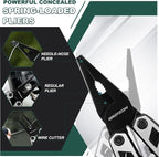 Multitool Pliers, 21-in-1 Multi Tool with Self-Locking & Sheath, Stainless Steel Pocket Knife, Screwdriver, Perfect for EDC Outdoor Survival Camping Hiking, Simple Repair, Survival Gear Gift