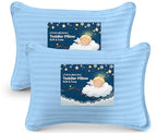 Utopia Bedding Toddler Pillow (Light Blue, 2 Pack) 13x18 Pillows for Sleeping, Soft and Breathable Cotton Blend Shell, Small Kids Pillow Perfect for Toddler Bed and Travel (Intended for Age 2 and up)