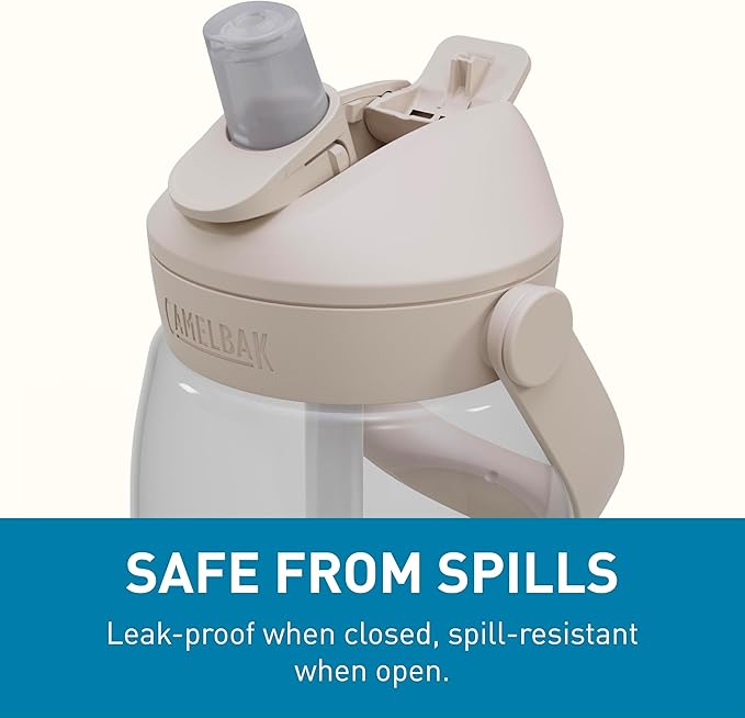 CamelBak Thrive Flip Straw 32oz Water Bottle with Tritan Renew – Easy Carry - Straw Top, Clear