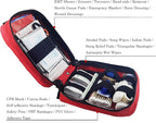 Carlebben EMT Pouch MOLLE Ifak Pouch Tactical MOLLE Medical First Aid Kit Utility Pouch (with Medical Supplies Red)